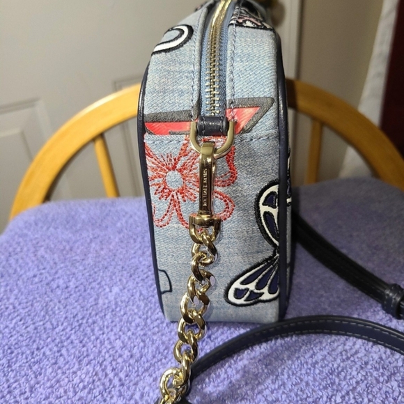 Michael Kors Embroidered Denim Crossbody Bag - Picture 4 of 9